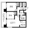 レオーネ中島公園 2LDKの間取り