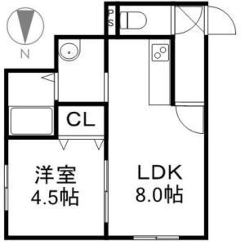 間取図 プチセゾン中島公園