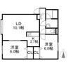 メゾンドゥーズ 2LDKの間取り