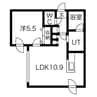 Ｓｕｐｒｅｍｅ 1LDKの間取り