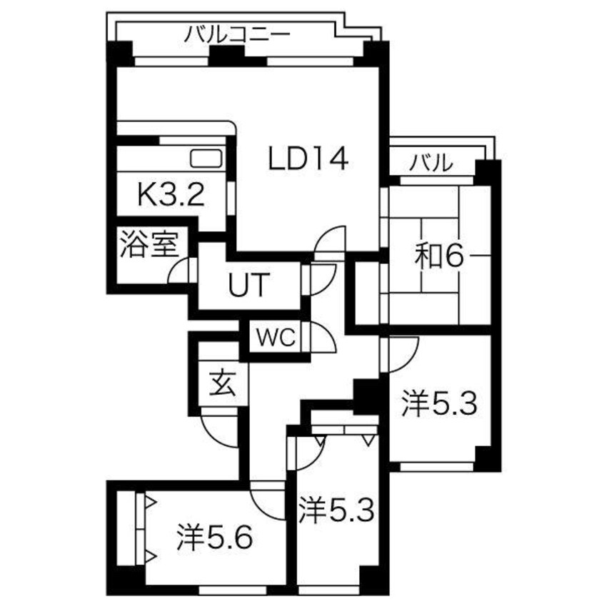 間取図 フロンティア南11条