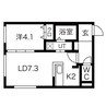 ＡＬＰＨＡ山鼻 1LDKの間取り