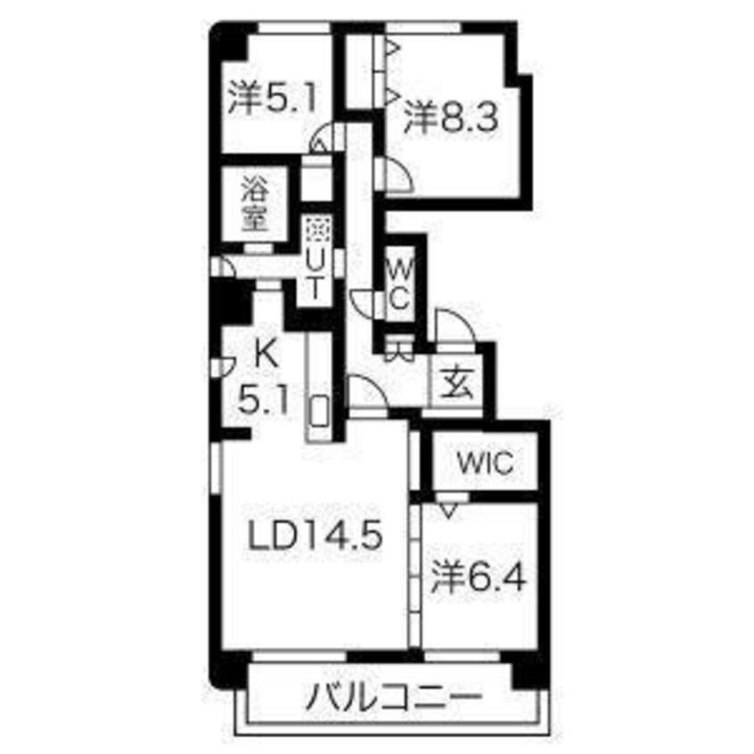 間取図 ヴォーネン伏見