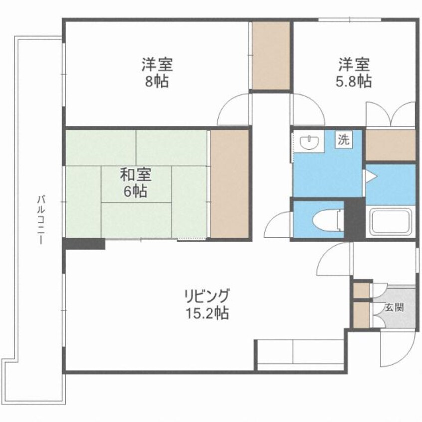 間取図 リバーサイドヒルズ西岡公園