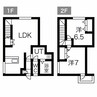 リベルテ南15条 2LDKの間取り