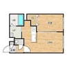 デイズ山鼻 1LDKの間取り