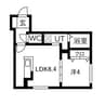ぴあ南17条 1LDKの間取り
