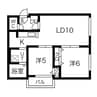 アルシオーネS12 2LDKの間取り
