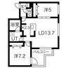 CG HOMES 南11条 2LDKの間取り