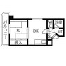 アルピナハイム 1DKの間取り