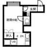 プラザイン南20条 1Kの間取り