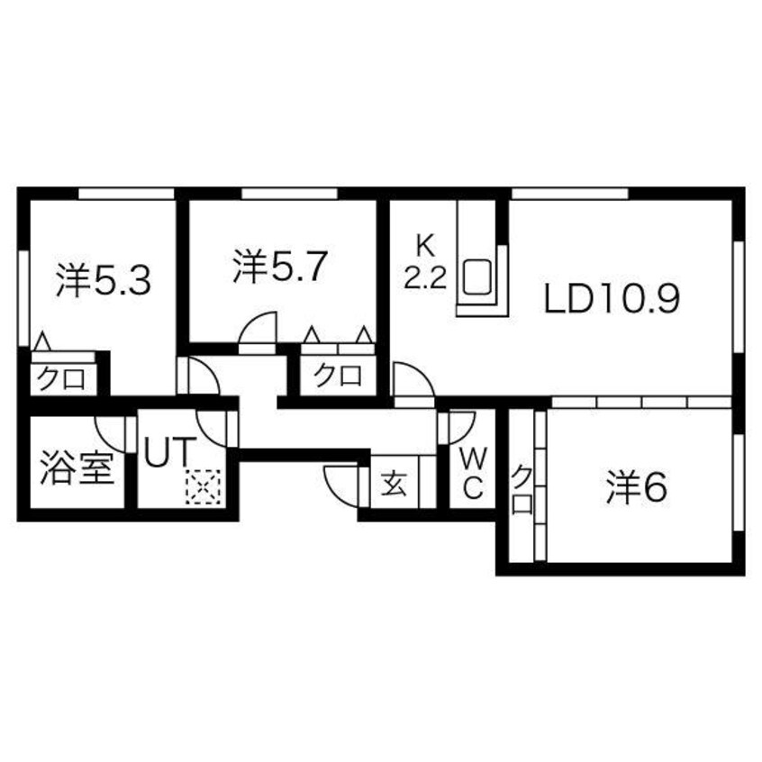 間取図 HAL旭山公園通り