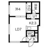 Leaf 1LDKの間取り