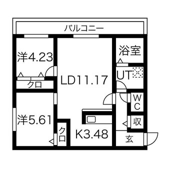 間取図 ヴォーネン幌西