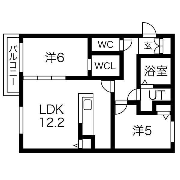 間取り図 Peche山鼻　D