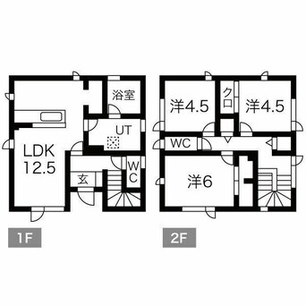 間取図 南14条西8丁目貸家