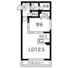 フィーノK-1 1LDKの間取り