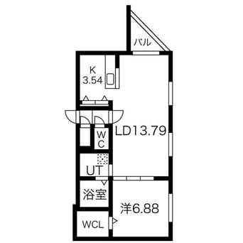 間取図 シャトーライフ中島公園1