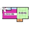 札新マンション 1LDKの間取り