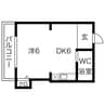 Park Avenue Nakajima 1DKの間取り