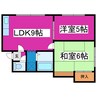 ルミエール西野 2LDKの間取り