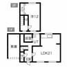 平和2条戸建て 1LDKの間取り