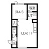 クレードル山鼻 1LDKの間取り