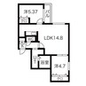 NOVEL南8条 2LDKの間取り