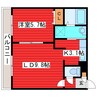 アルカディア33 1LDKの間取り
