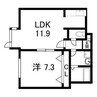 ベルファーレ中央 1LDKの間取り