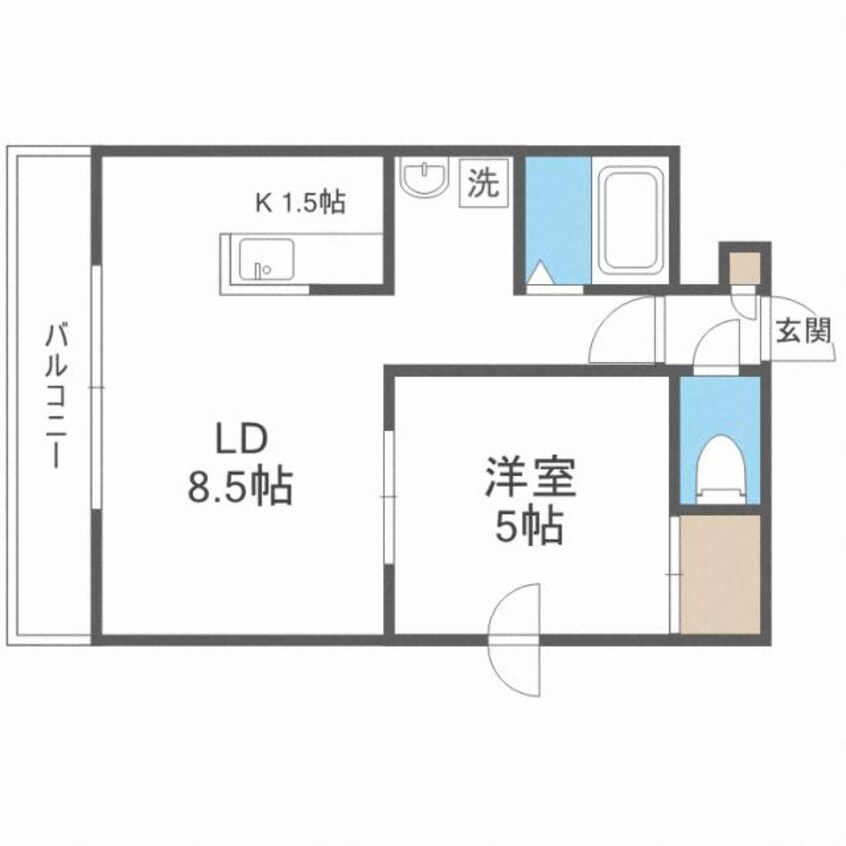 間取図 ドエル札幌南6条Ⅱ