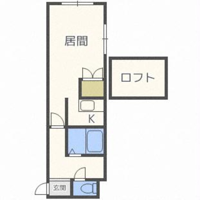 間取図 レオパレス北３４条第１