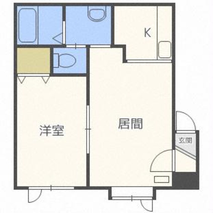 間取図 クレール大麻