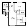 NORTH　FIELD弐番館 2LDKの間取り