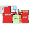 グランドハイム33 2LDKの間取り
