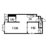エタニティー7 1DKの間取り