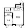 アークコート月寒東Ⅲ 1DKの間取り