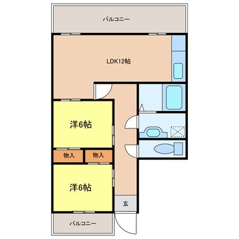 間取図 出屋敷ハイツ