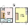 アーバン山吹 1LDKの間取り