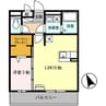 セジュール白浜　Ａ棟 1LDKの間取り