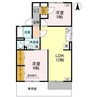 アマリージュ北八代 2LDKの間取り