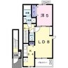 エスペランサ白国Ⅱ 1LDKの間取り