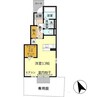 アゼリア大善 1Rの間取り