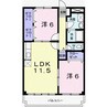 アクロポリス1 2LDKの間取り
