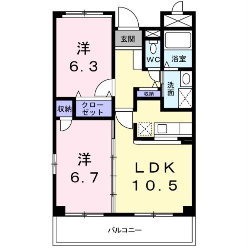 間取図 メゾン・ジエルメM