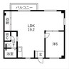 エスポワール田寺 1LDKの間取り