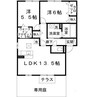 エスポアール　メゾン　Ｂ棟 2LDKの間取り