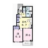エスペランサ香寺 2DKの間取り