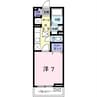 メゾンエイト 1Kの間取り