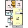 アネシス御立 2LDKの間取り